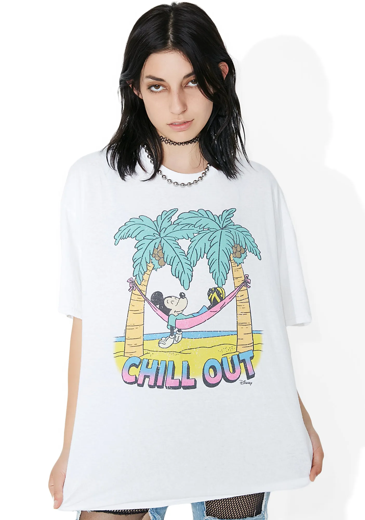 Chill Out White Tee sold by Dolls Kill