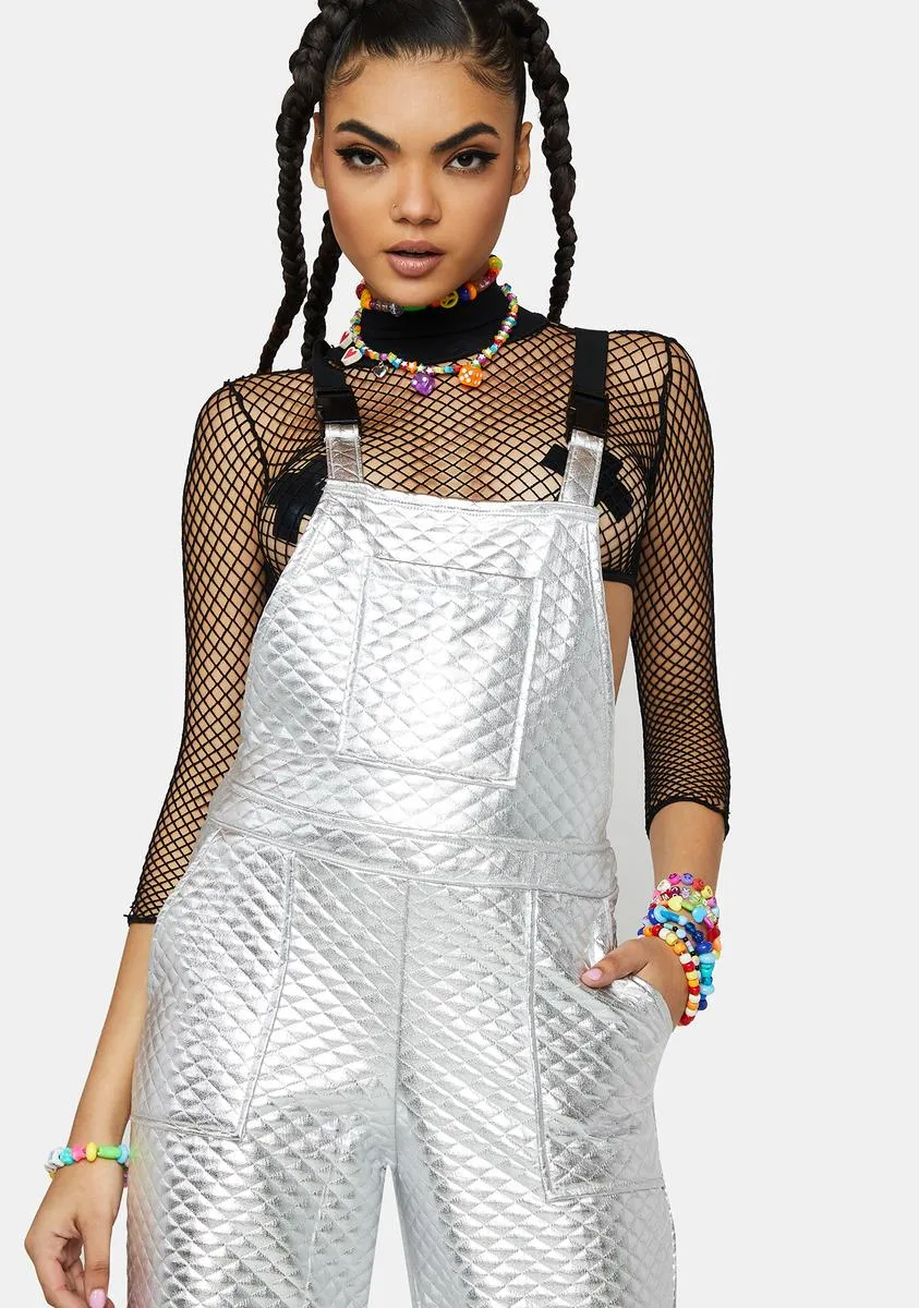Chrome County Diva Quilted Overalls sold by Dolls Kill product image thumbnail 2
