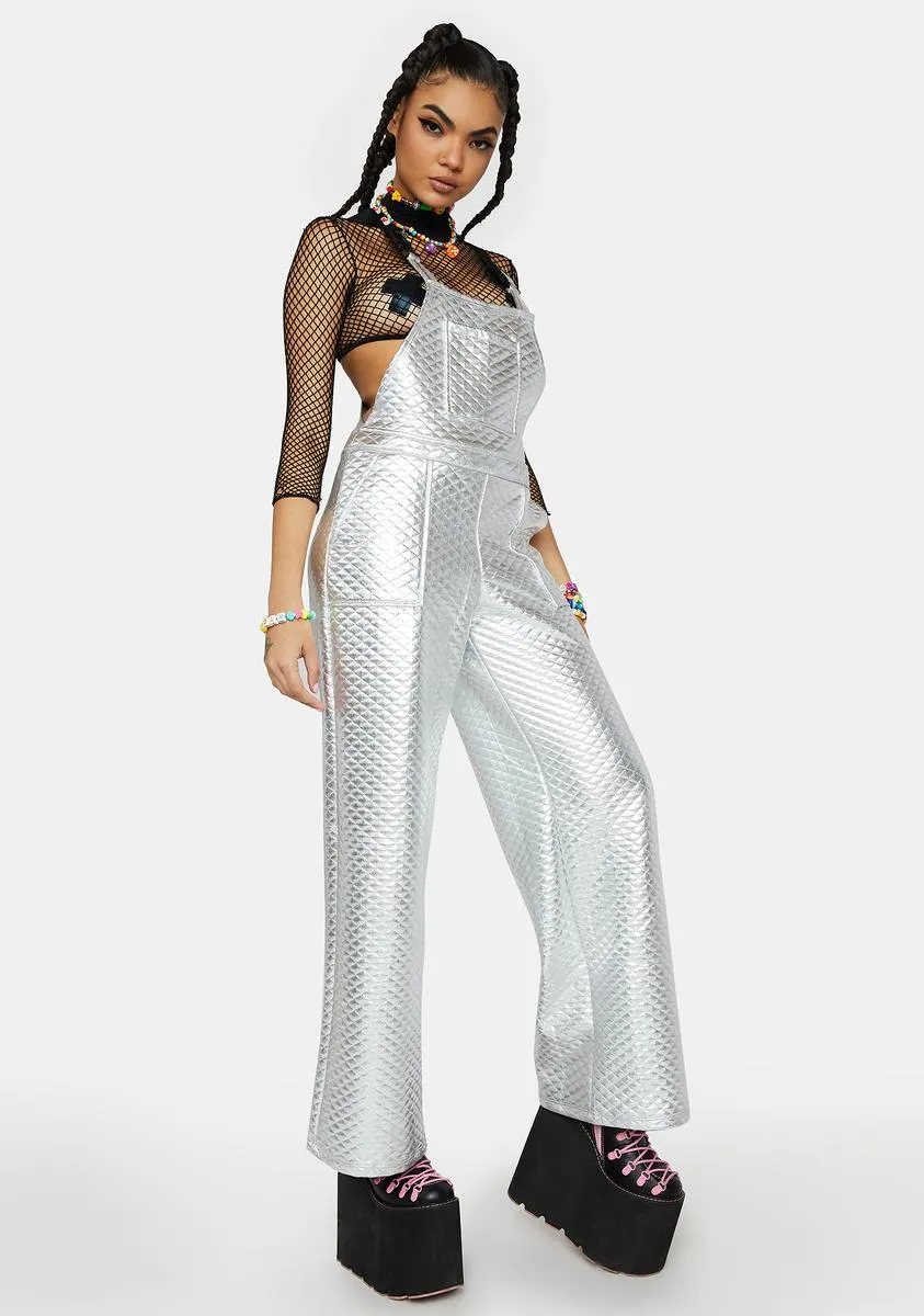 Chrome County Diva Quilted Overalls sold by Dolls Kill product image thumbnail 3