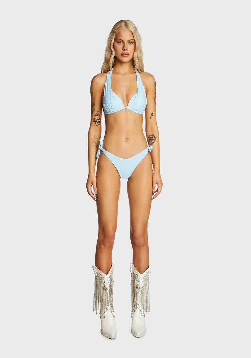Villa Lounging Bikini Set - Blue sold by Dolls Kill