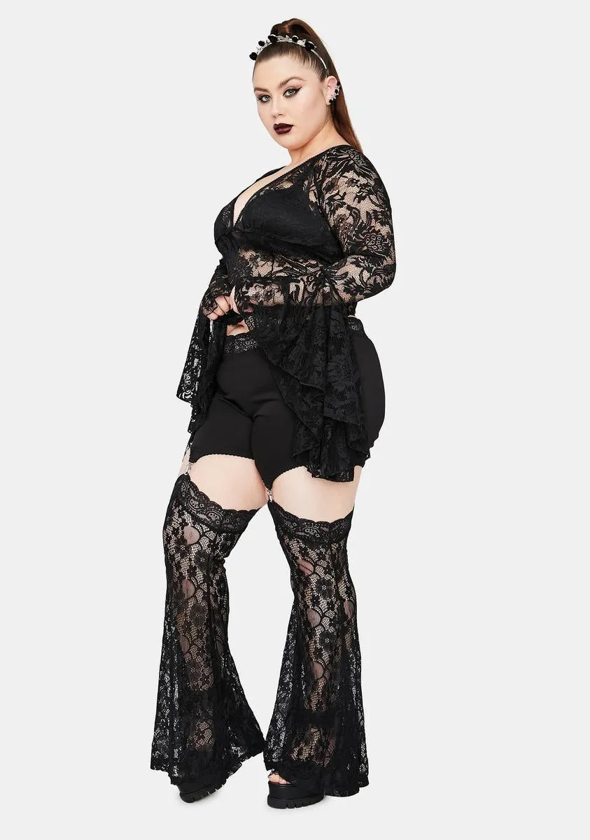 Plus Wraiths & Ruins Garter Leggings sold by Dolls Kill product image thumbnail 3