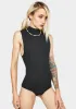 Black Muscle Beach Bodysuit sold by Dolls Kill