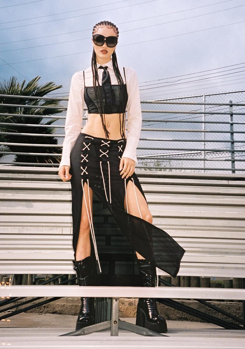 Night Wins Every Time Midi Skirt sold by Dolls Kill