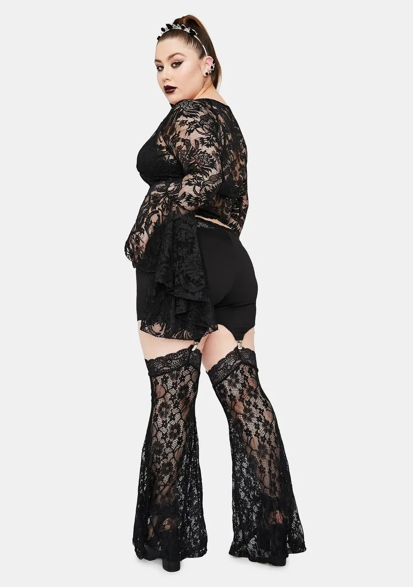 Plus Wraiths & Ruins Garter Leggings sold by Dolls Kill product image thumbnail 4