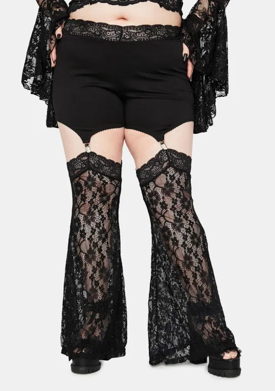 Plus Wraiths & Ruins Garter Leggings sold by Dolls Kill