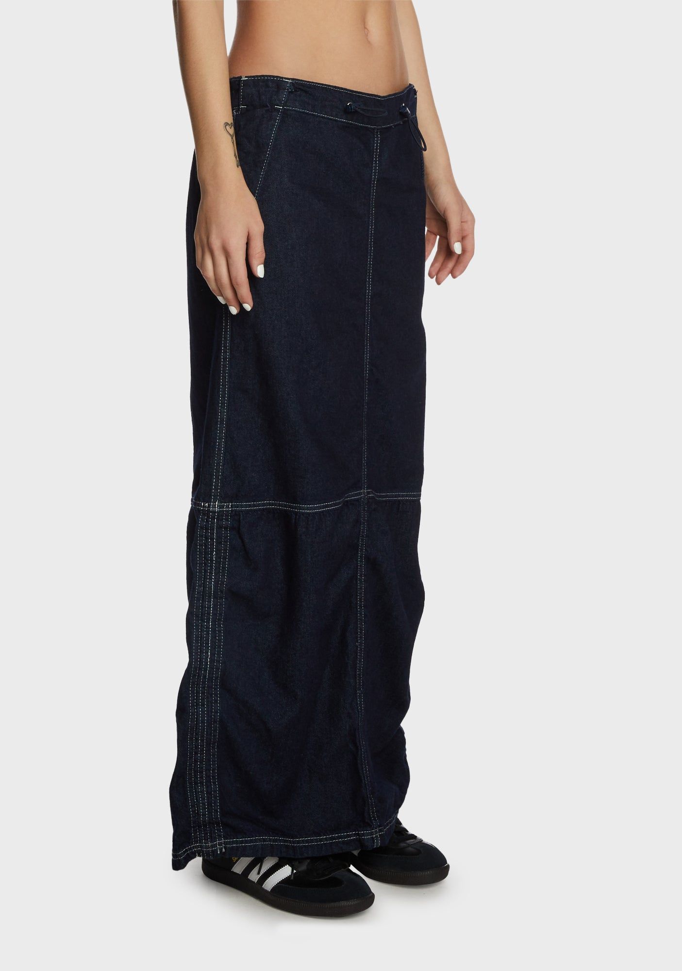 Baggy Denim Maxi Skirt sold by Dolls Kill product image thumbnail 5