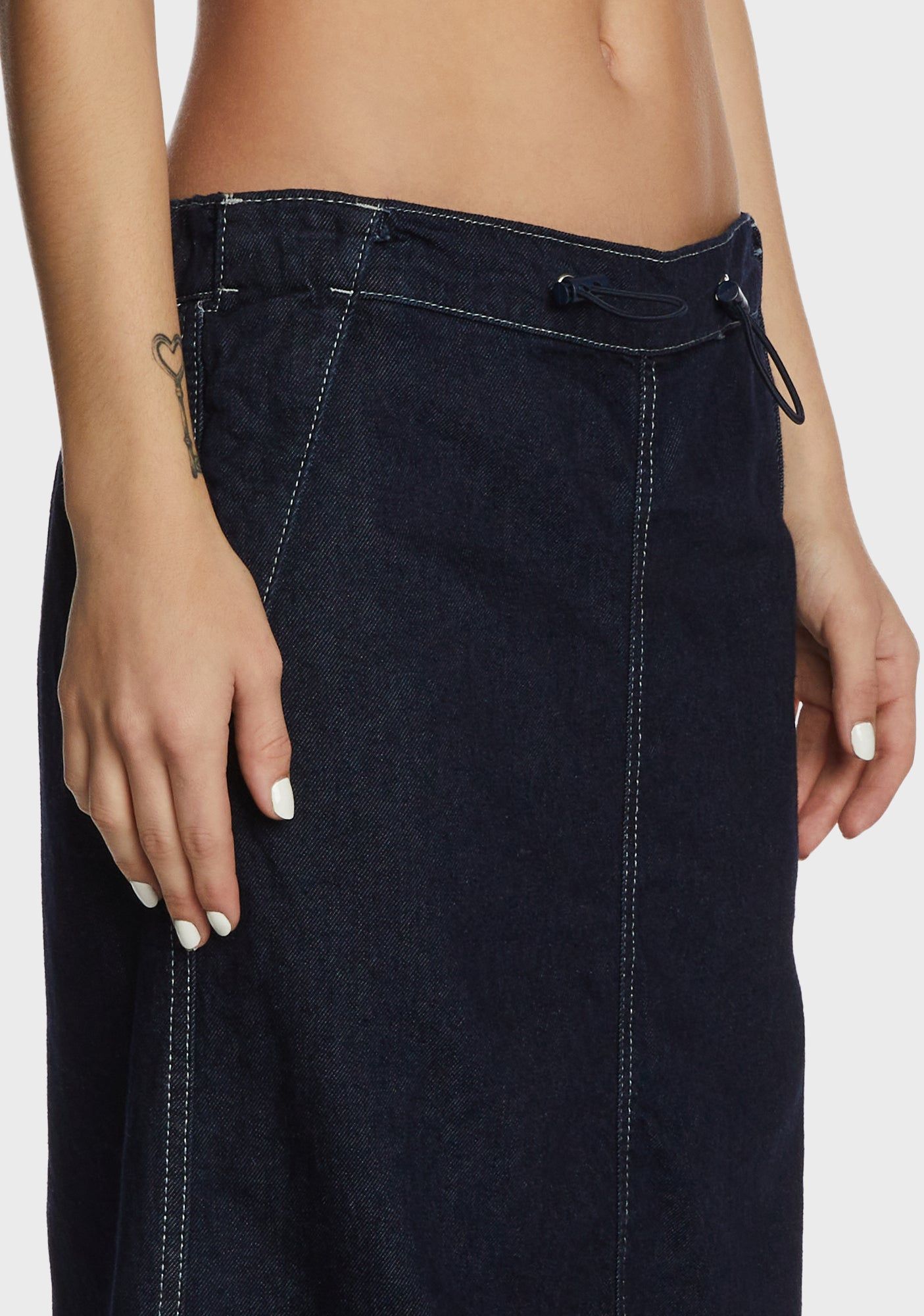 Baggy Denim Maxi Skirt sold by Dolls Kill product image thumbnail 2