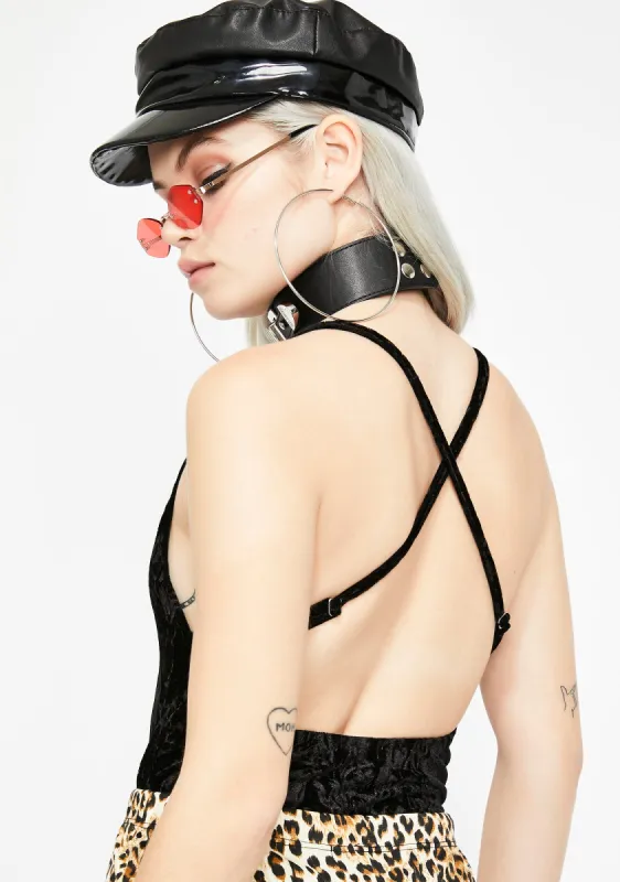 Wind It Up Velvet Bodysuit sold by Dolls Kill