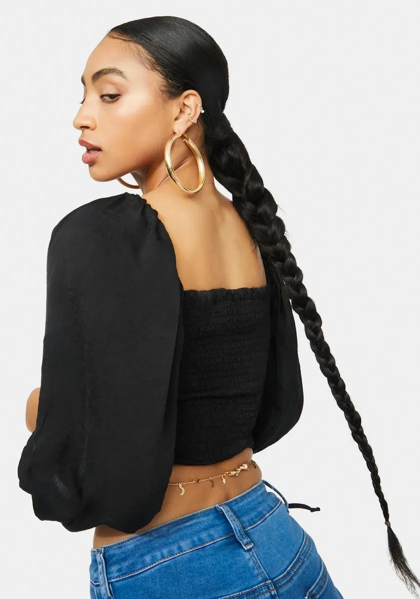 Believe In Me Ruched Crop Top sold by Dolls Kill product image thumbnail 4