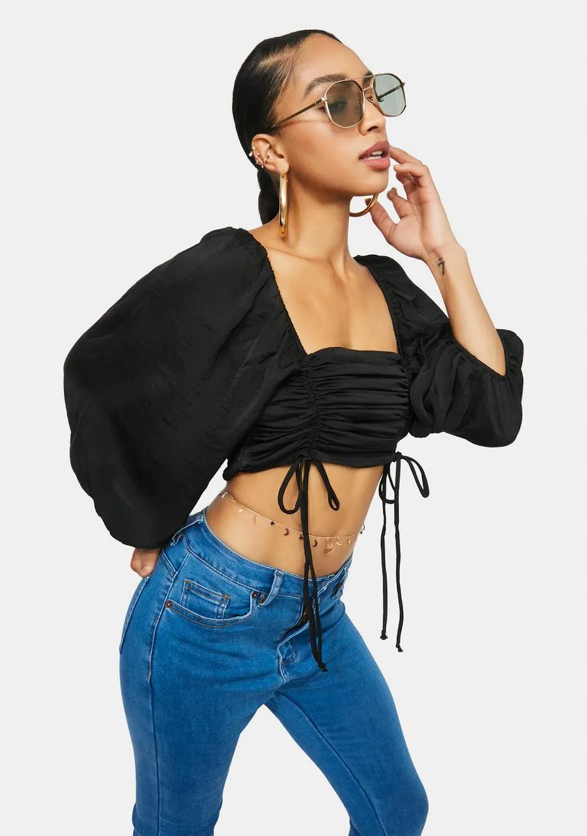 Believe In Me Ruched Crop Top sold by Dolls Kill product image thumbnail 2
