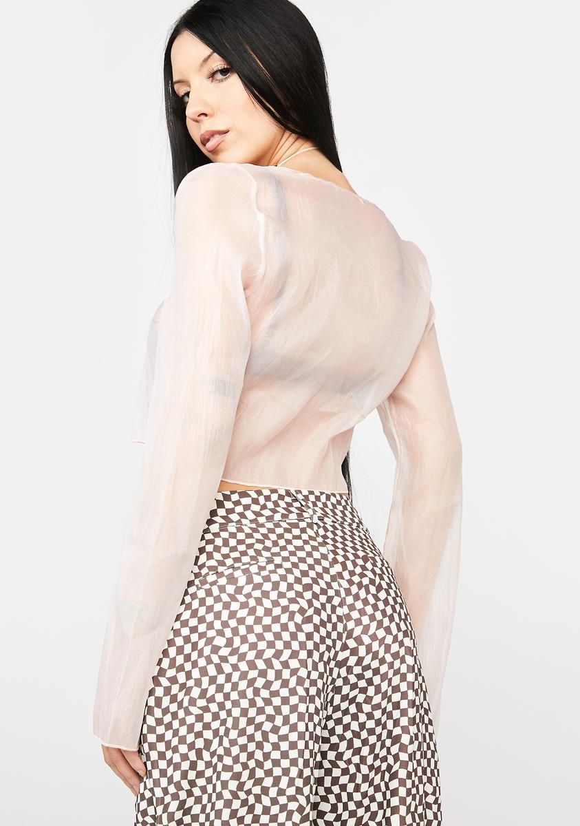 New Moods Sheer Tie Top sold by Dolls Kill product image thumbnail 4