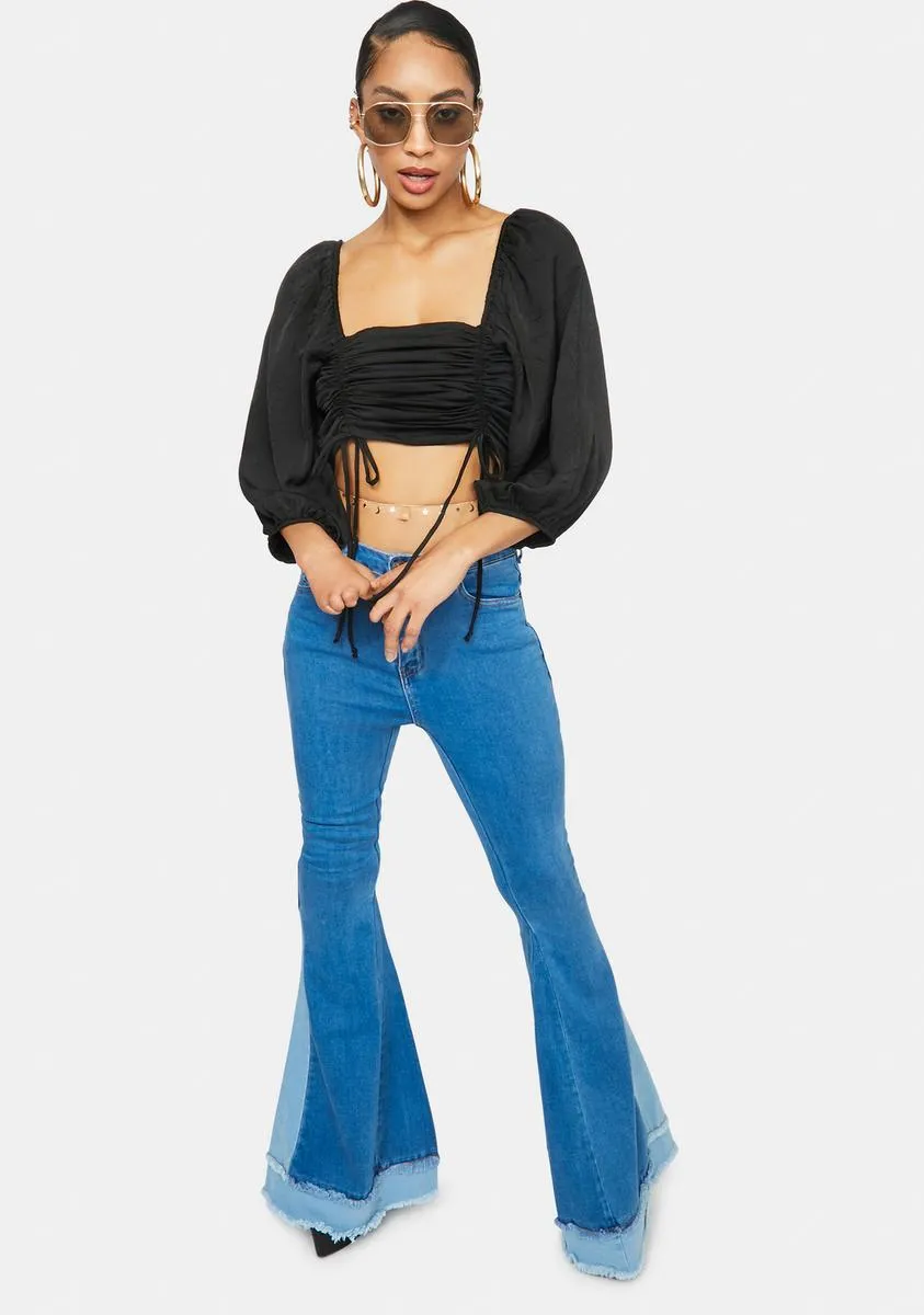 Believe In Me Ruched Crop Top sold by Dolls Kill product image thumbnail 3