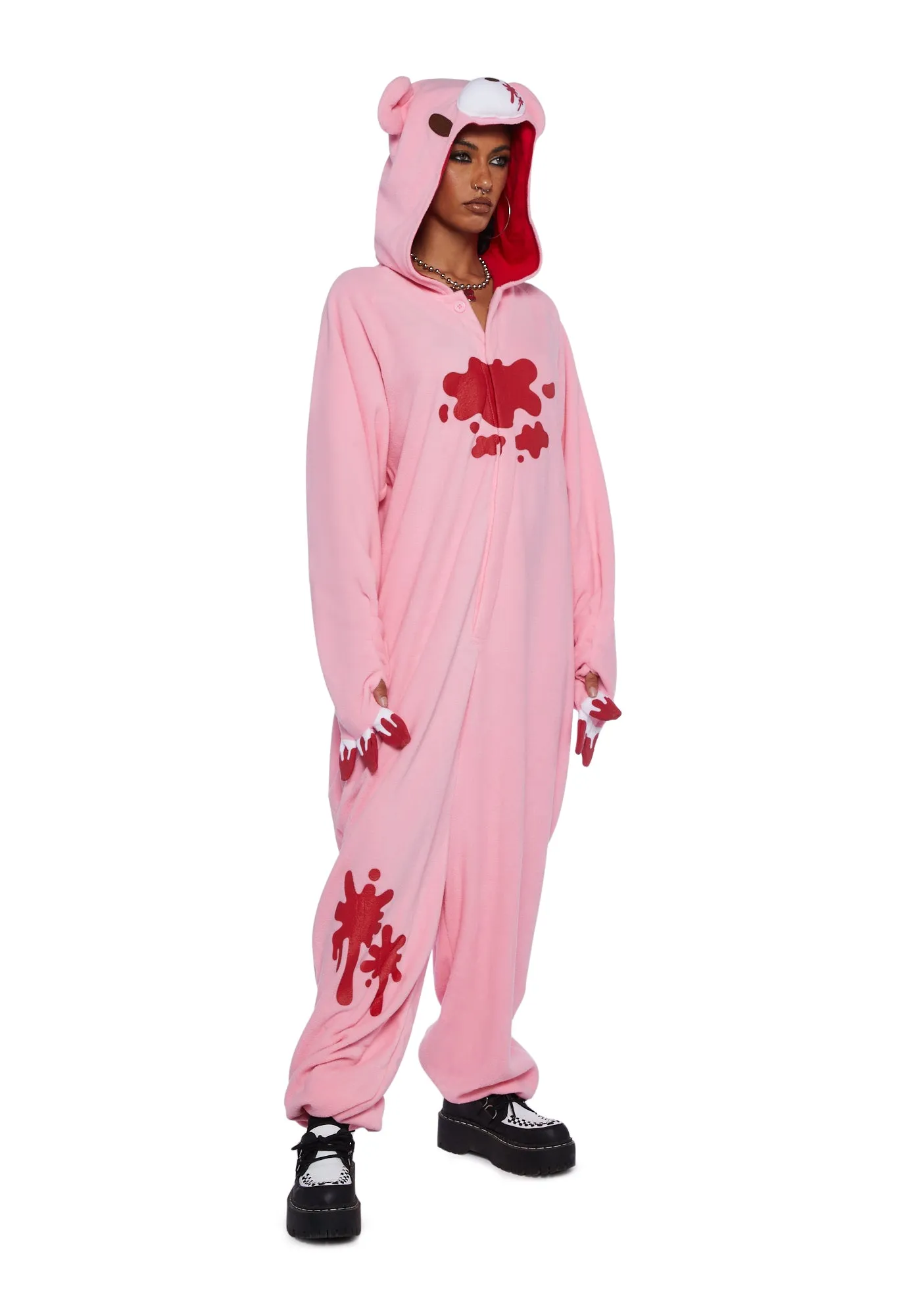 Gloomy Bear Kigurumi Onesie - Pink sold by Dolls Kill product image thumbnail 5