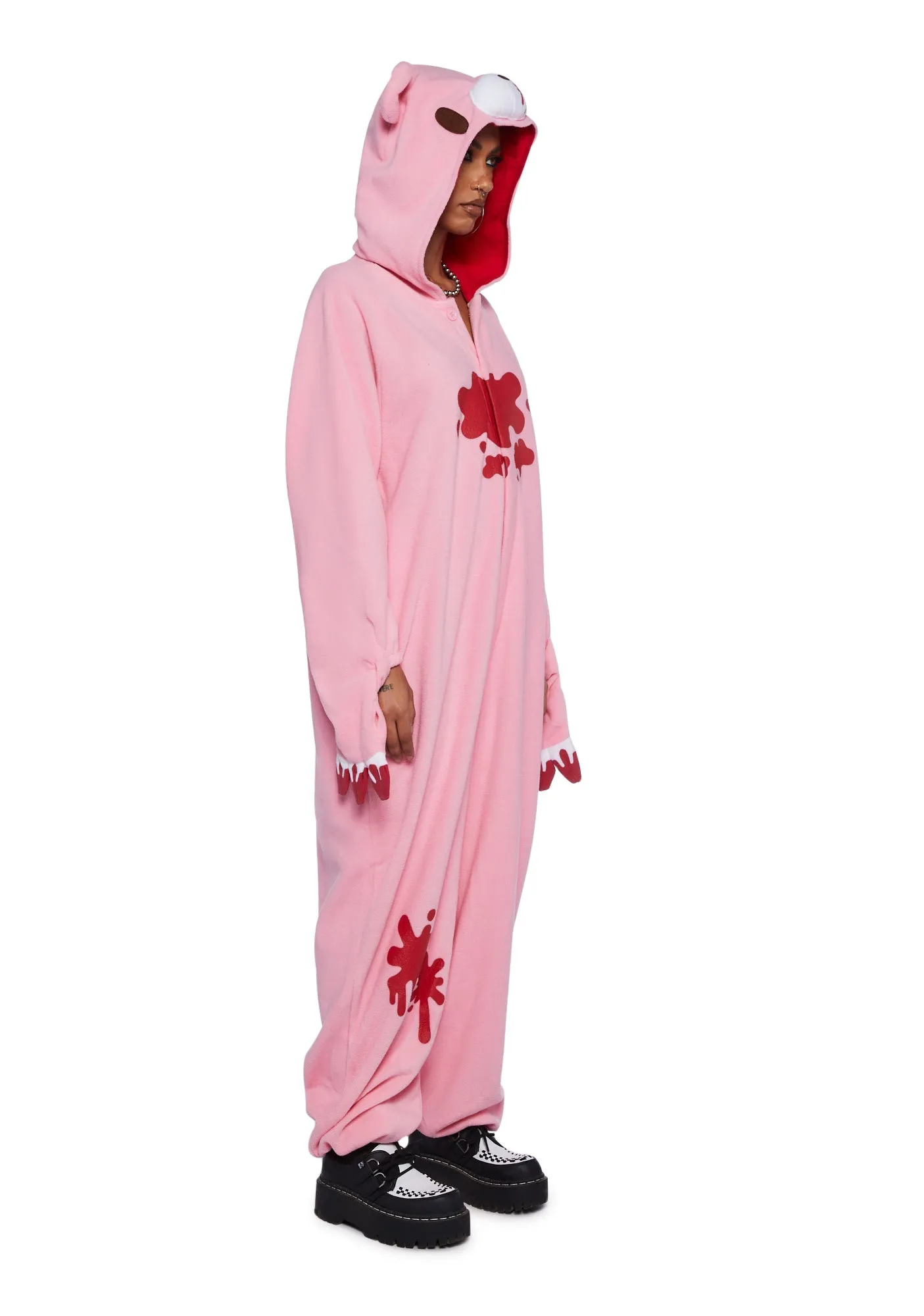 Gloomy Bear Kigurumi Onesie - Pink sold by Dolls Kill product image thumbnail 3