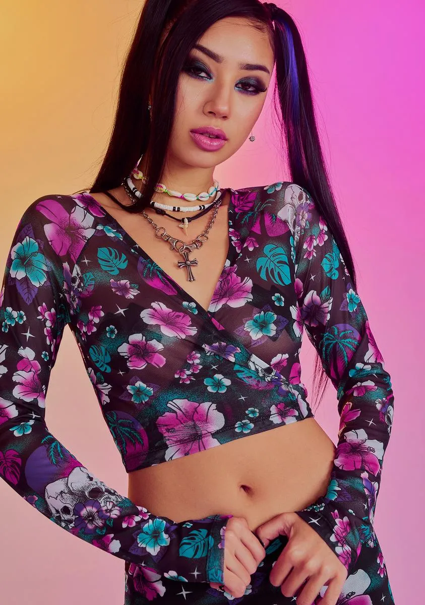 Tropical Truth Teller Crop Top sold by Dolls Kill