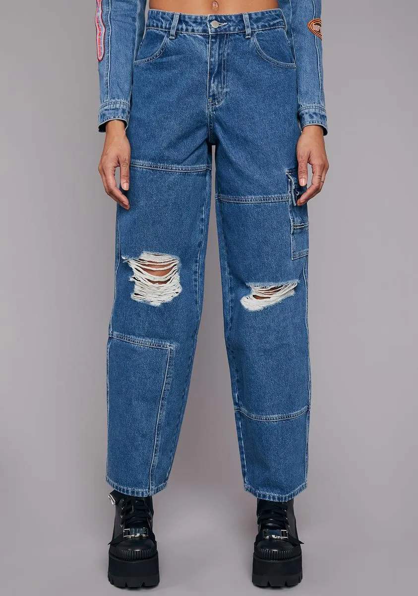 Outlast The Rest Boyfriend Jeans sold by Dolls Kill