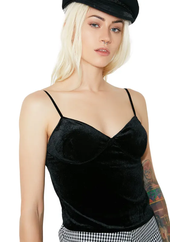 Feelin’ Fine Velvet Cropped Tank sold by Dolls Kill