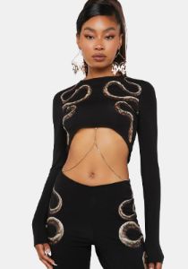 Viper Crop Top sold by Dolls Kill