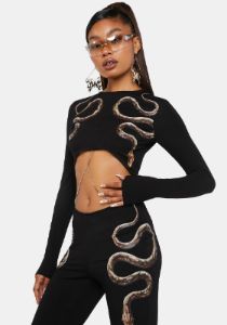 Viper Crop Top sold by Dolls Kill