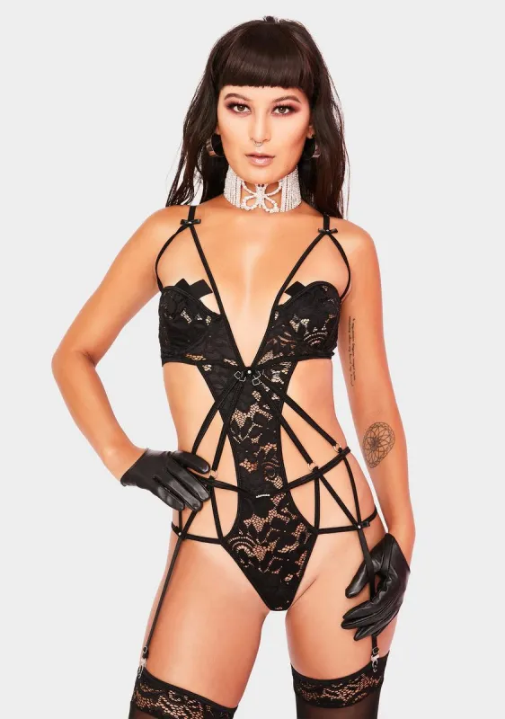 Mine For Tonight Strappy Lingerie Set sold by Dolls Kill