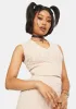 Blush Knitted Crop Top sold by Dolls Kill