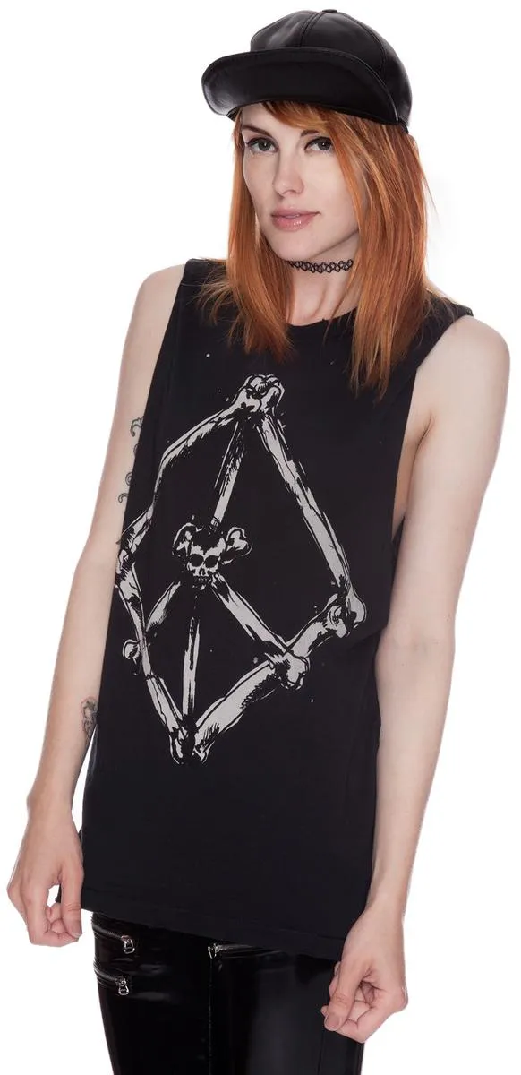 Peace Bones Muscle Tank sold by Dolls Kill product image thumbnail 4
