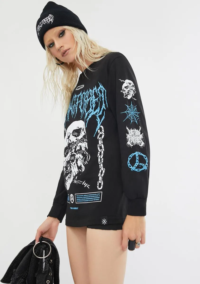 Live & Suffer Long Sleeve Tee sold by Dolls Kill product image thumbnail 4