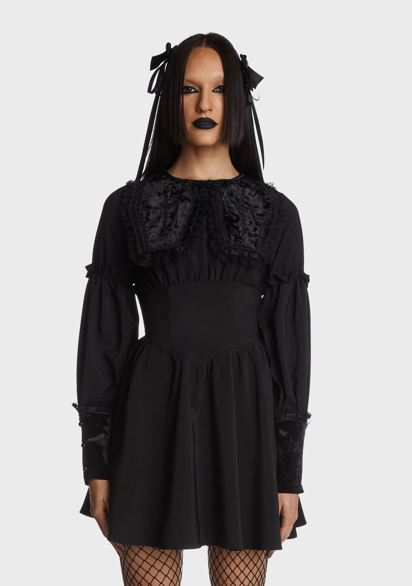 Coffin Collar Gothic Doll Dress sold by Dolls Kill
