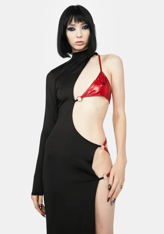 Plus Sweet From The Start Lace Up Dress sold by Dolls Kill