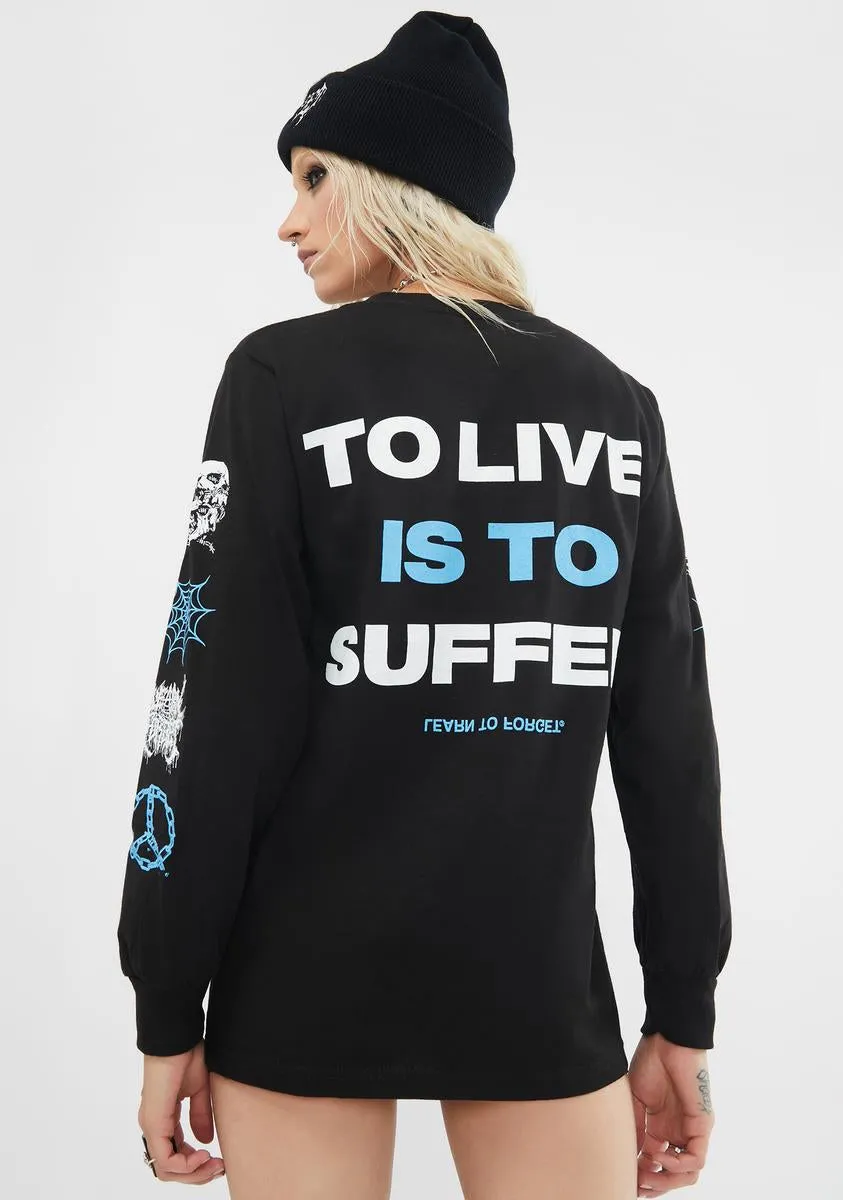 Live & Suffer Long Sleeve Tee sold by Dolls Kill product image thumbnail 2