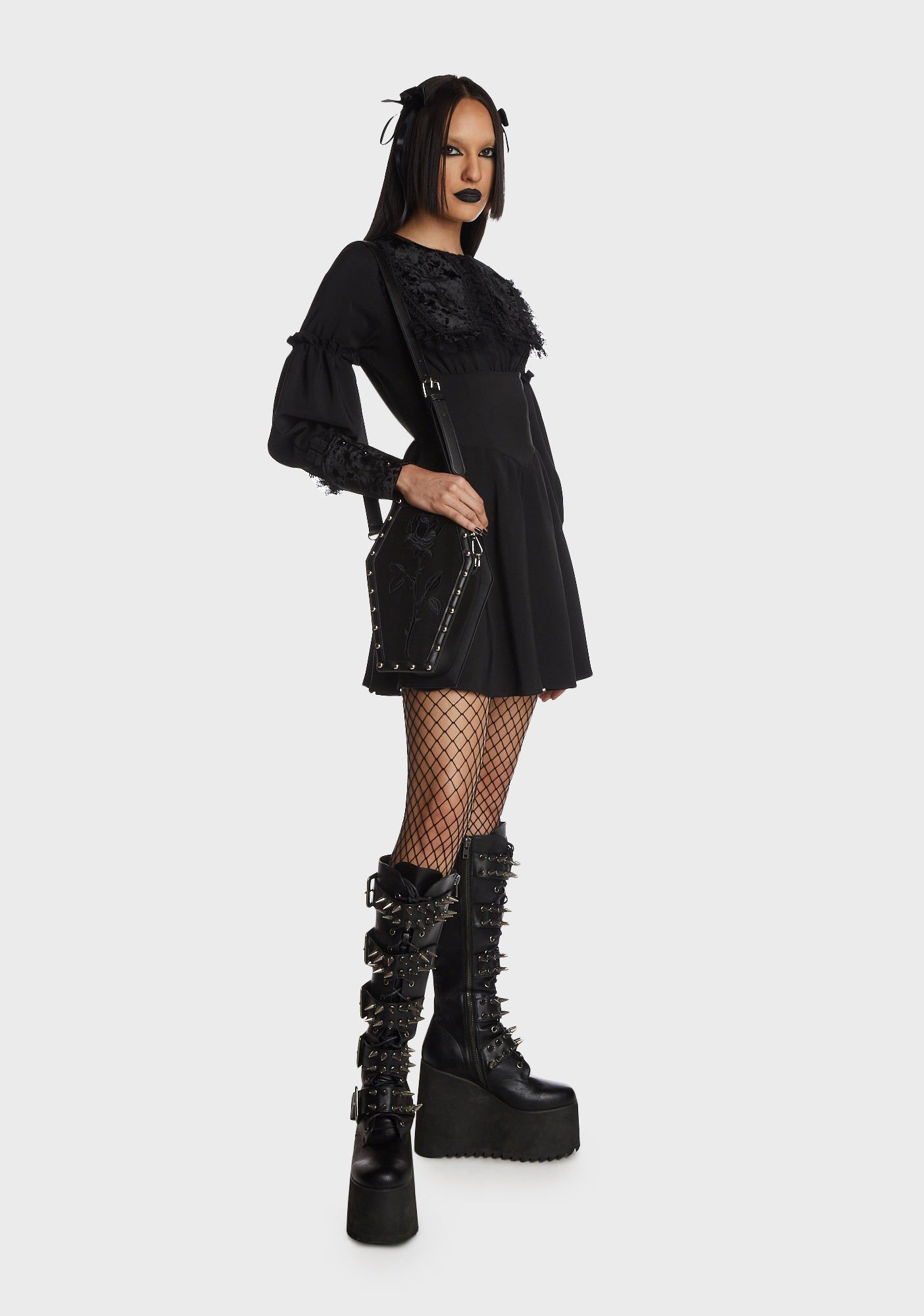 Coffin Collar Gothic Doll Dress sold by Dolls Kill product image thumbnail 5