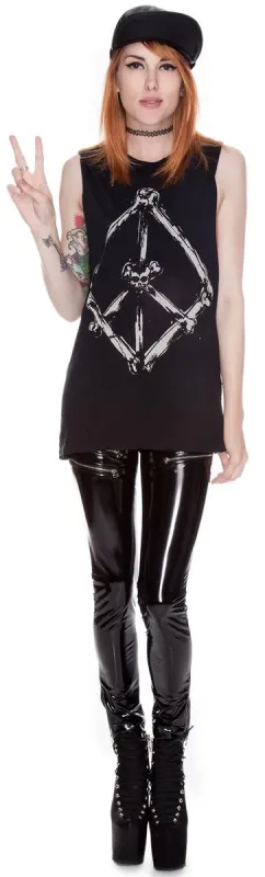 Peace Bones Muscle Tank sold by Dolls Kill