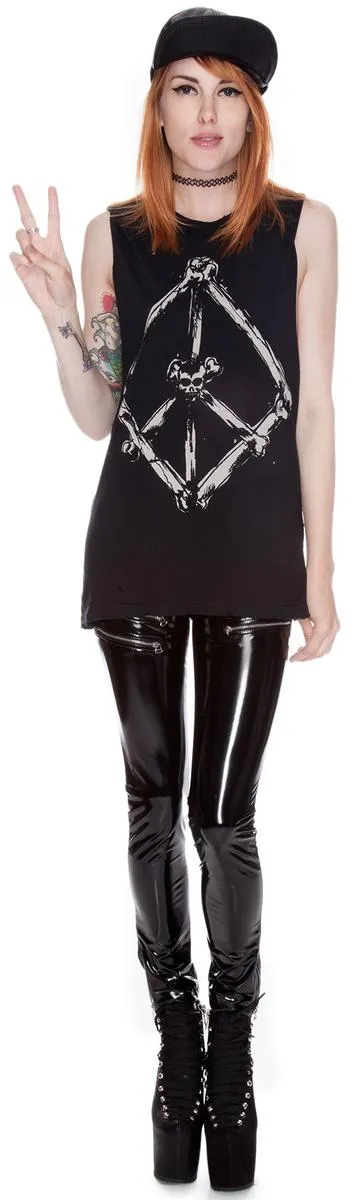 Peace Bones Muscle Tank sold by Dolls Kill