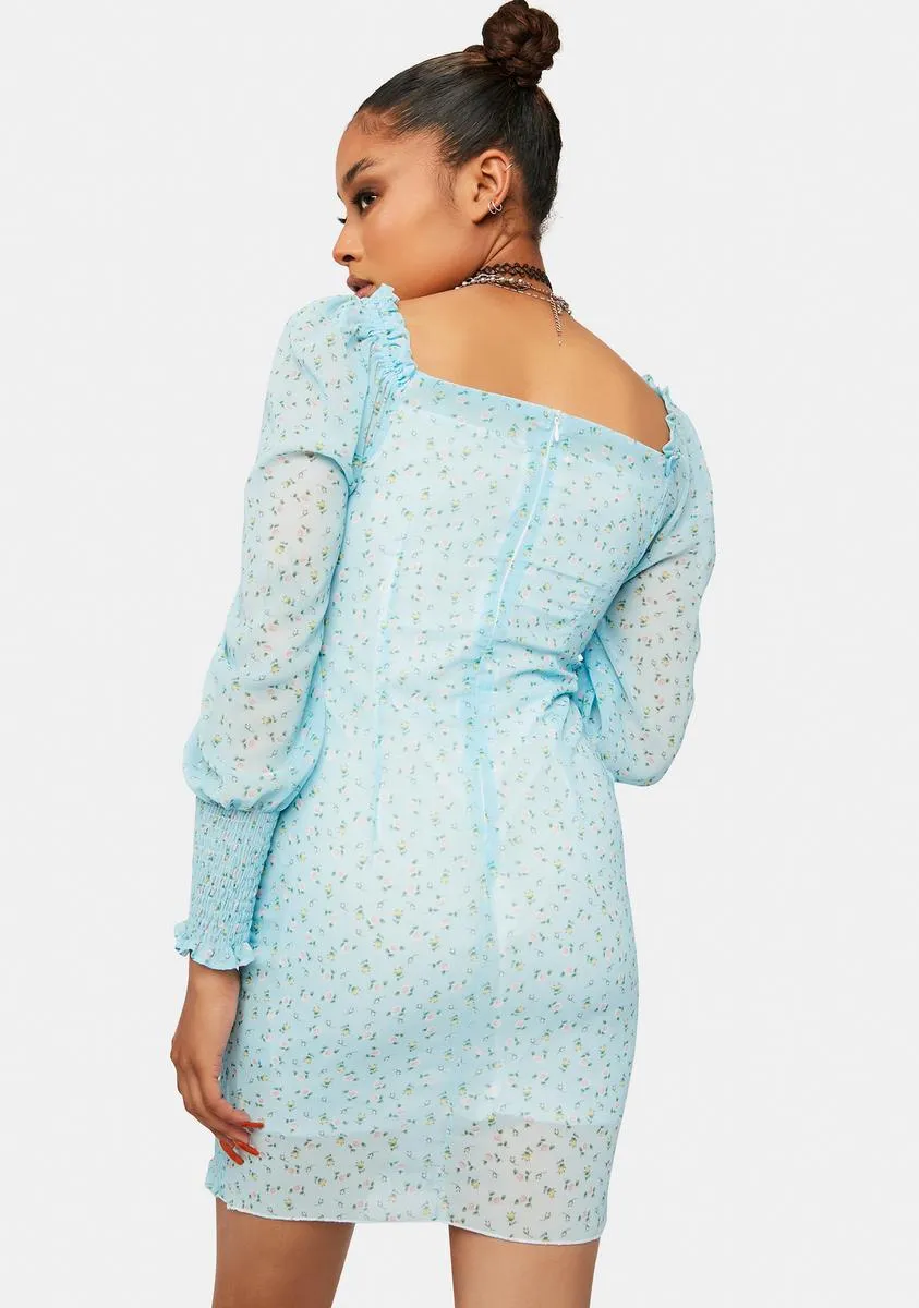 Breakup Szn Sheer Floral Mini Dress sold by Dolls Kill product image thumbnail 4