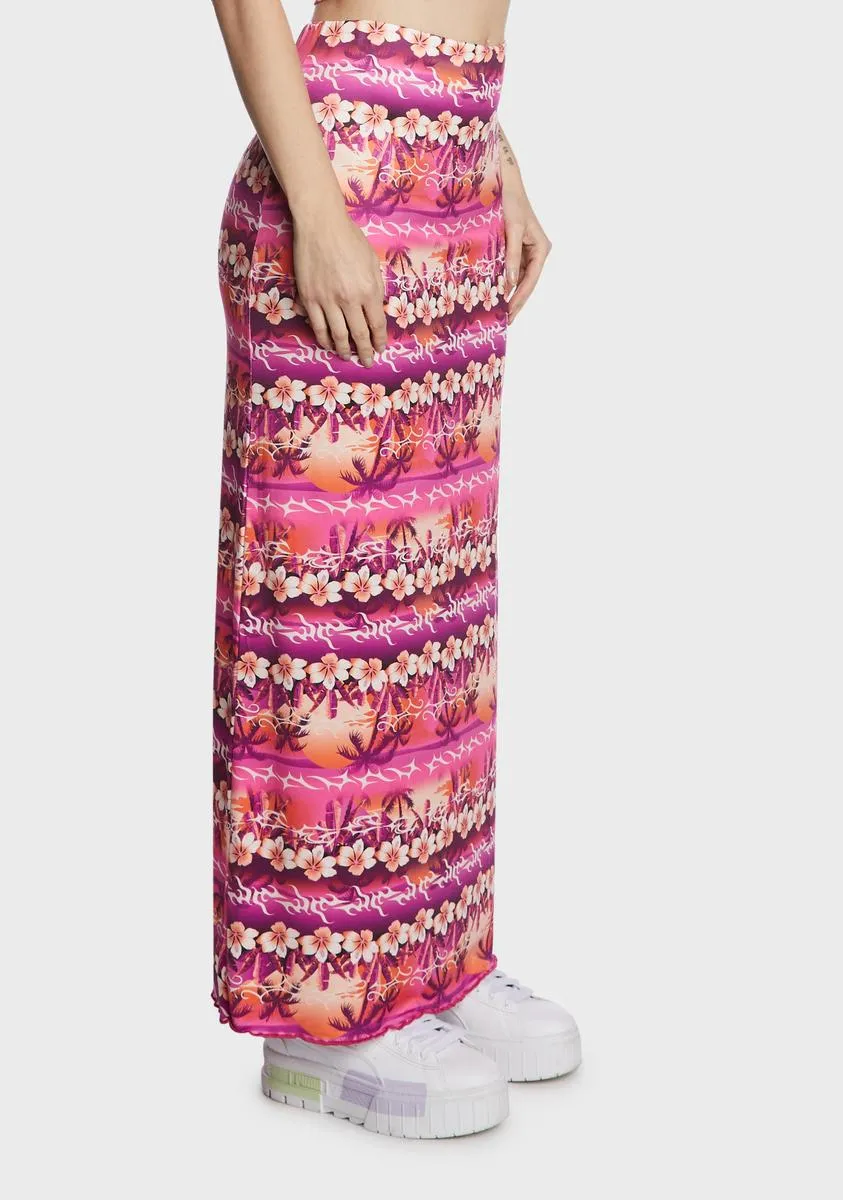 Tropical Sunset Maxi Skirt sold by Dolls Kill product image thumbnail 3