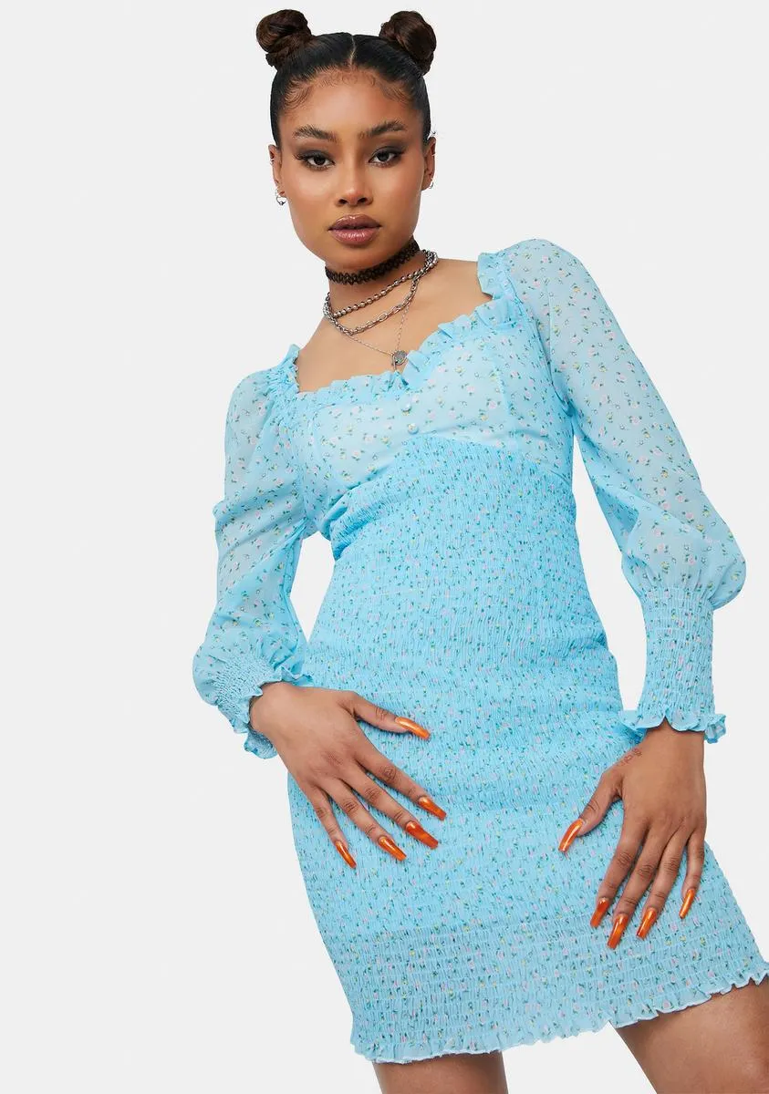 Breakup Szn Sheer Floral Mini Dress sold by Dolls Kill