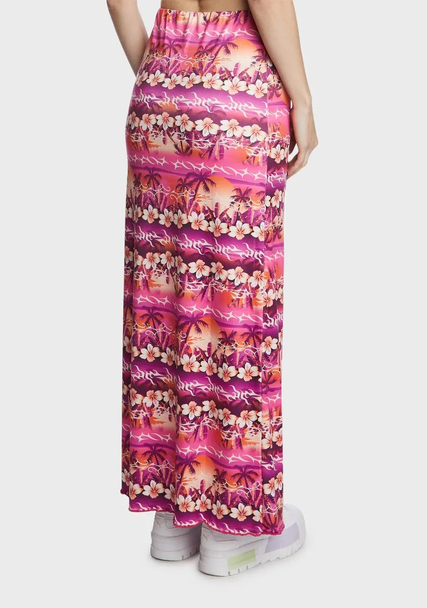 Tropical Sunset Maxi Skirt sold by Dolls Kill product image thumbnail 5