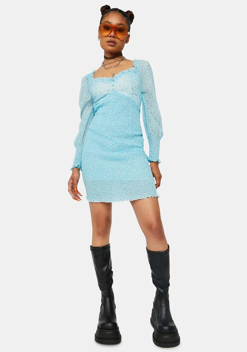 Breakup Szn Sheer Floral Mini Dress sold by Dolls Kill product image thumbnail 3