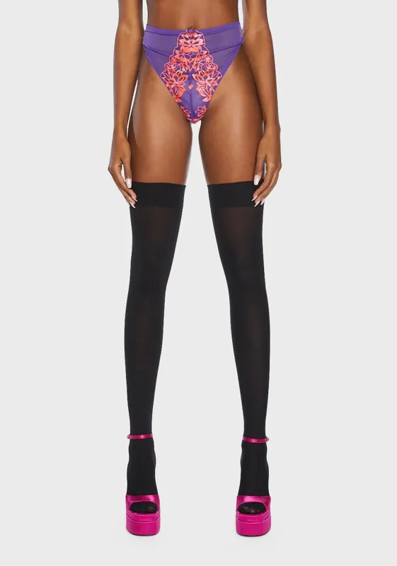 Ada Blossom High Waist Thong sold by Dolls Kill