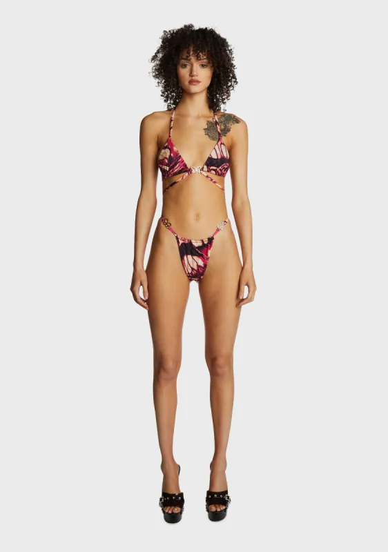 Butterfly Print Bikini Set sold by Dolls Kill