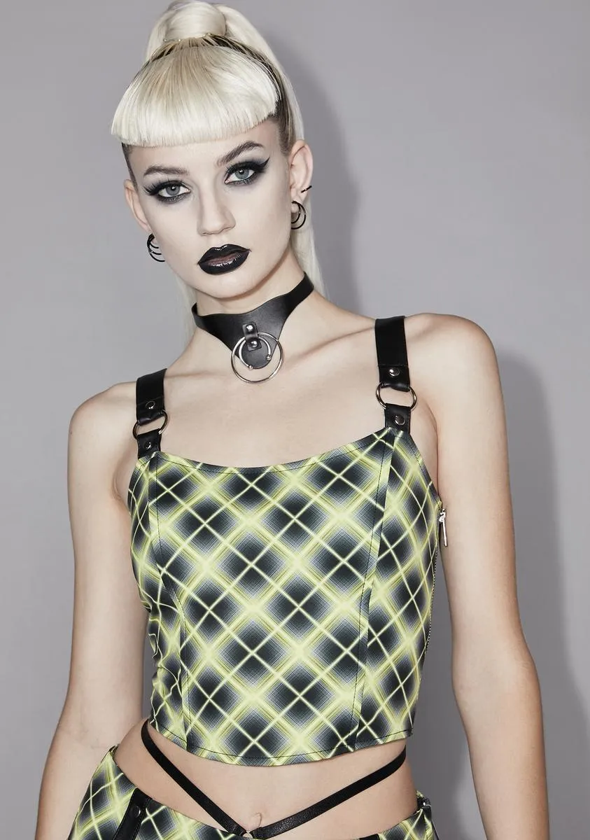 Vile And Entitled Plaid Crop Top sold by Dolls Kill
