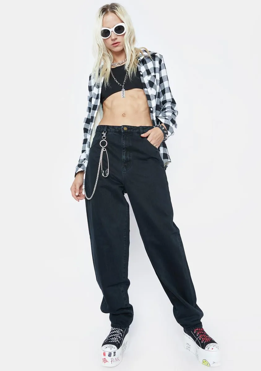 Shadow Black Genie Denim Jeans sold by Dolls Kill product image thumbnail 2