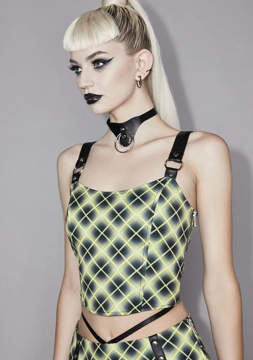Vile And Entitled Plaid Crop Top sold by Dolls Kill product image thumbnail 2