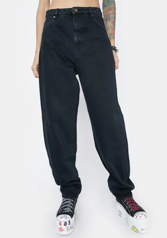Shadow Black Genie Denim Jeans sold by Dolls Kill