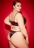 Plus Tip Of My Tongue Satin Lingerie Set sold by Dolls Kill