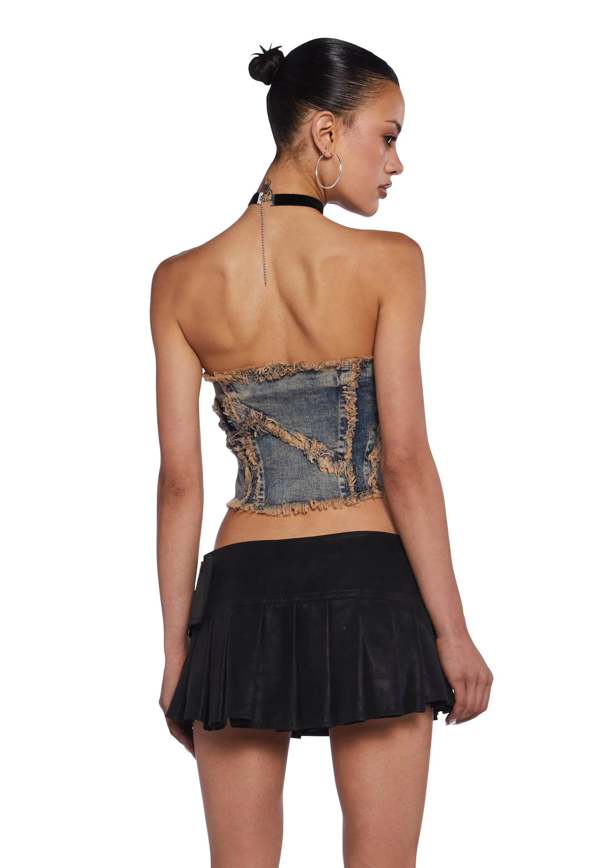 Courtney Denim Corset Top sold by Dolls Kill product image thumbnail 4