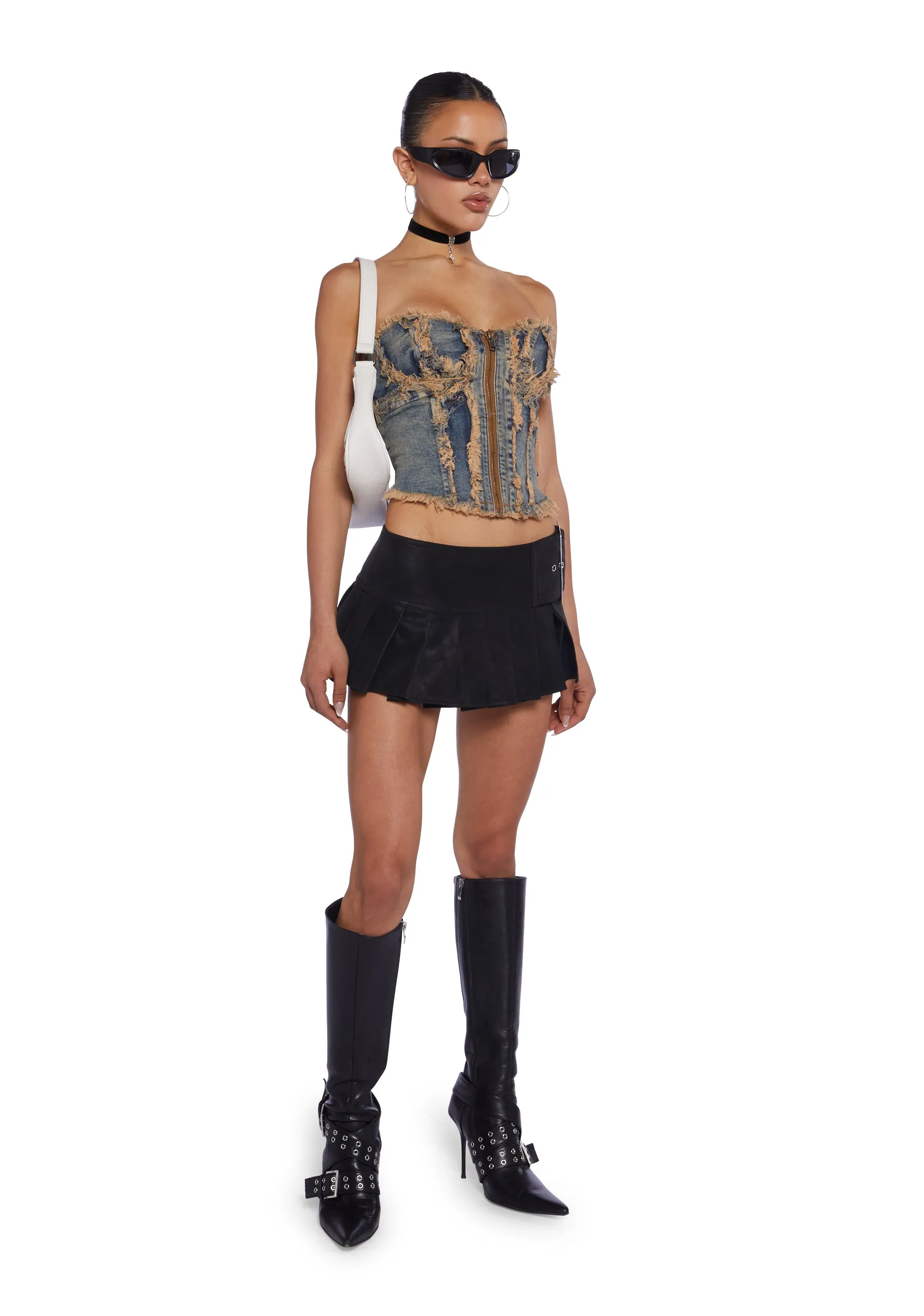Courtney Denim Corset Top sold by Dolls Kill product image thumbnail 2