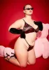 Plus Tip Of My Tongue Satin Lingerie Set sold by Dolls Kill