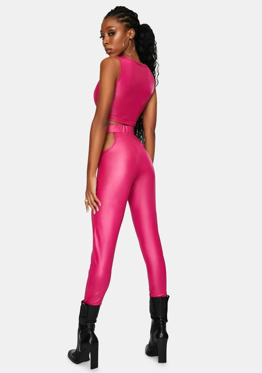 Magenta Play Rough Cutout Pant Set sold by Dolls Kill product image thumbnail 4