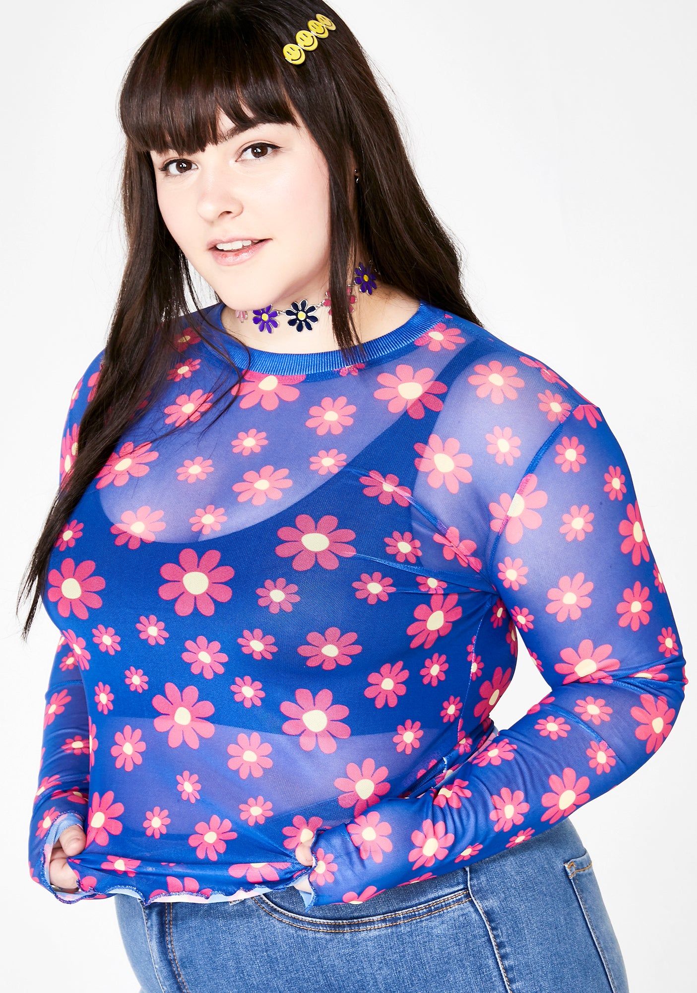 True Blue Forget Me Not Top sold by Dolls Kill